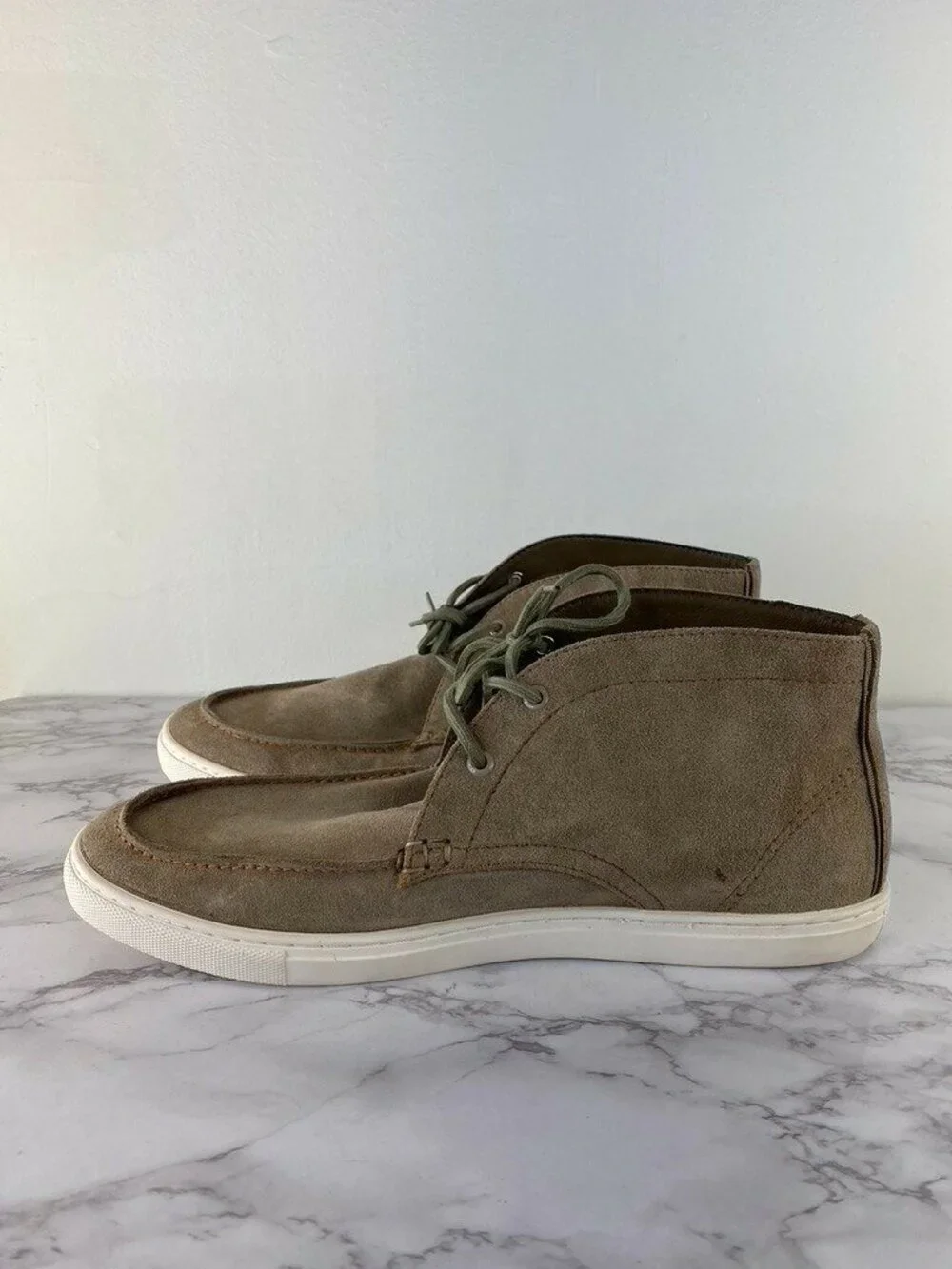 Steve Madden Men's Beige Suede Fulton Lace Sneaker SZ 11.5